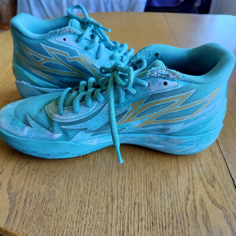 PUMA Mens Lamelo X Mb.02 Jade Basketball Sneakers Shoes - Men's 10.5
